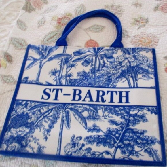 St Barth Beach tote bag in Classic Toille print NWT - Picture 1 of 8